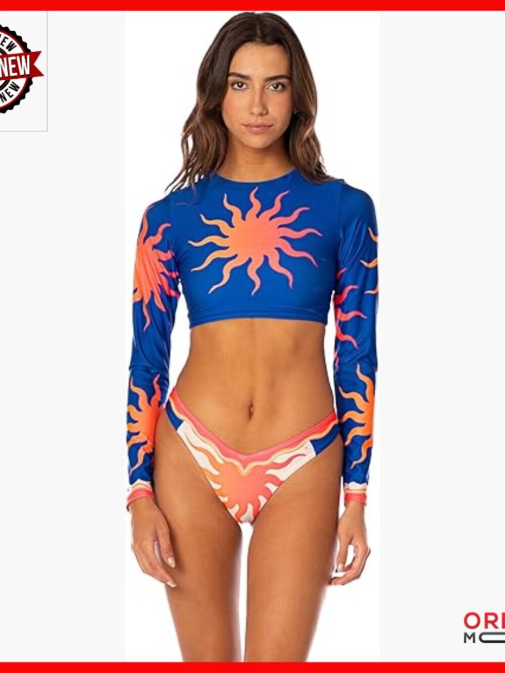 Long Sleeve Crop Top Rashguard Small Polyester Spandex Sporty Water Activities